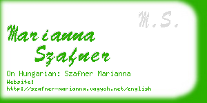 marianna szafner business card